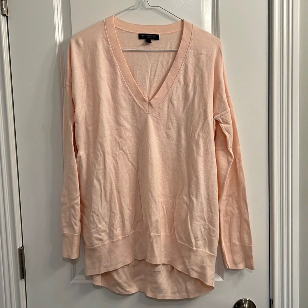 Banana Republic Baby Pink Pima Cotton Cashmere Sweater M
